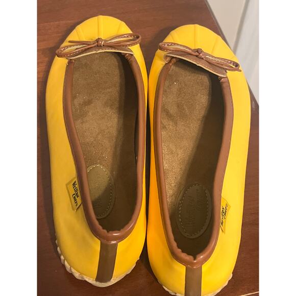 Western Chief Classic Yellow Duck Skimmer Slip On Flats Rain Shoes Size 10 - Picture 4 of 7